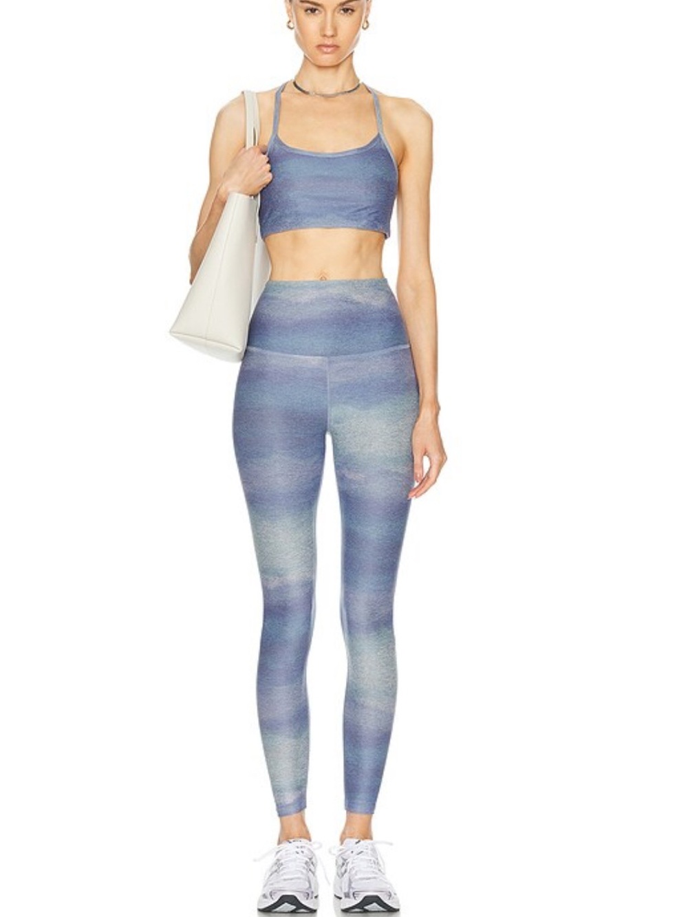 Beyond Yoga Watercolor Waves Top and Leggings Set